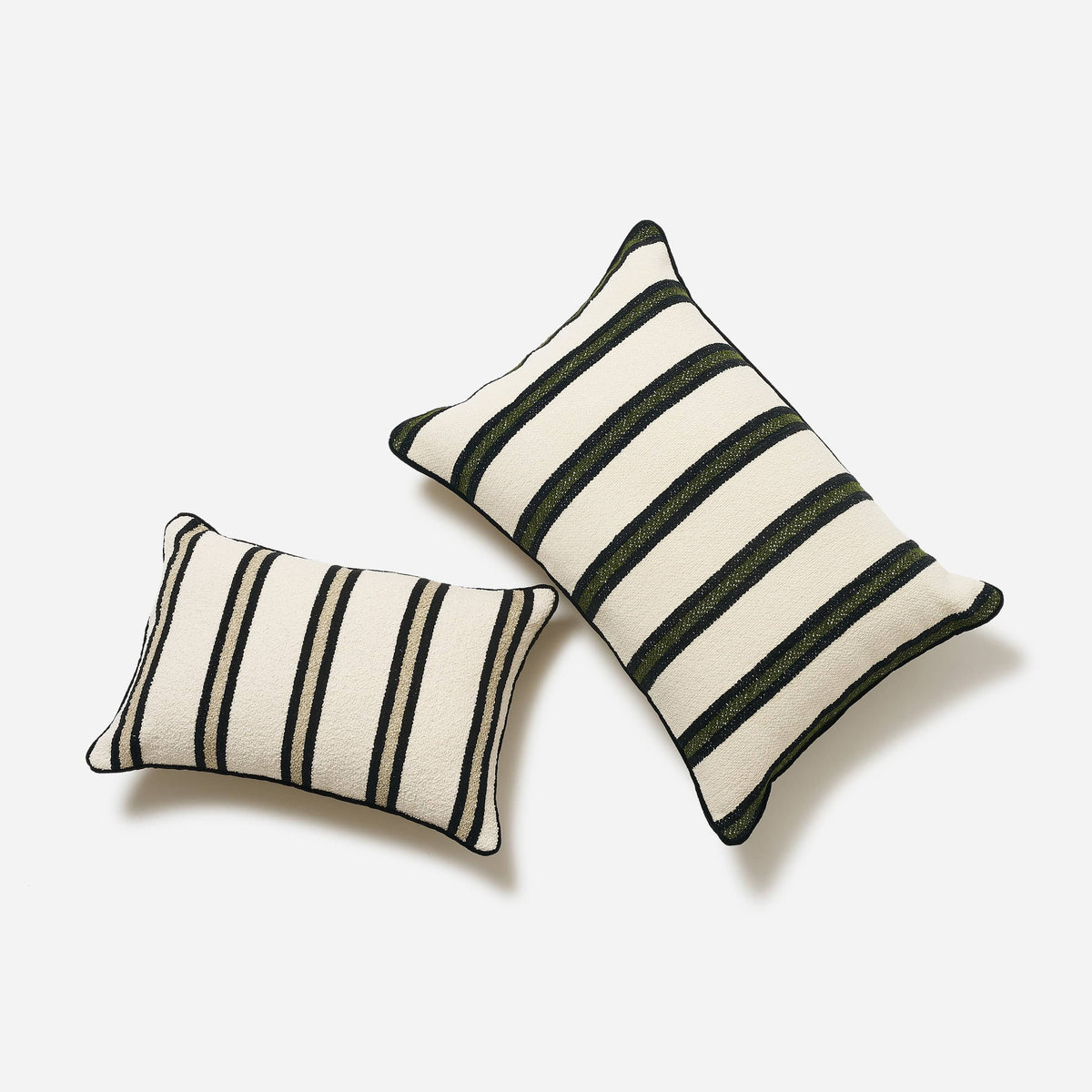 GOOD ENOUGH WOVENクッション ブラウン×ベージュ×ホワイト GOOD ENOUGH WOVENクッション ブラウン×ベージュ×ホワイト